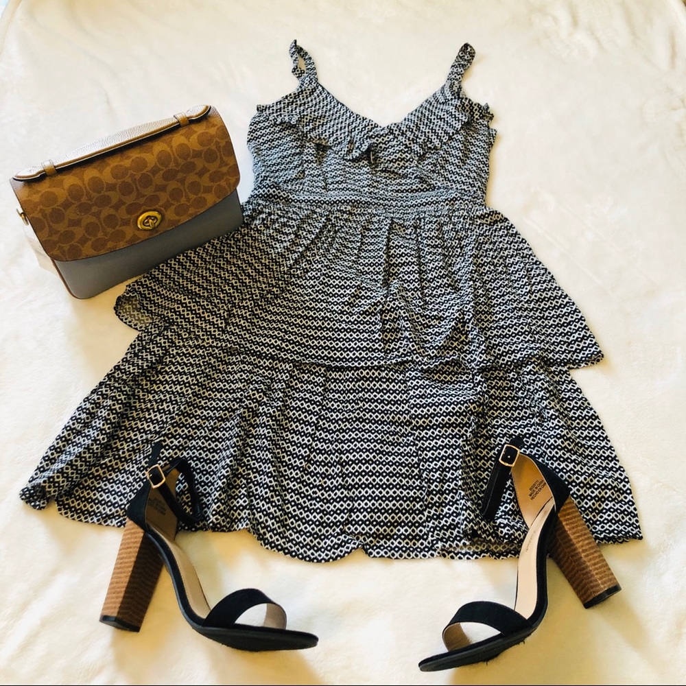 Bar III Printed Ruffled Dress - Picture 4 of 8